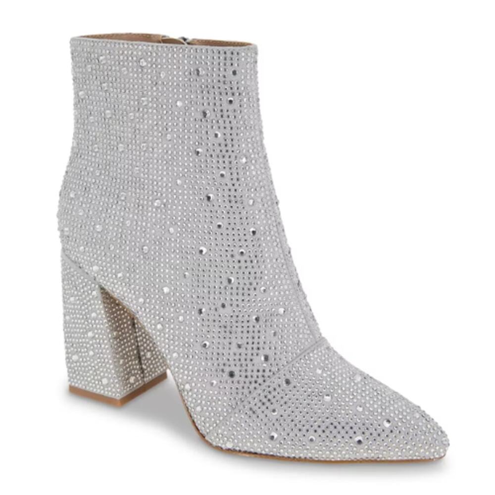 BCBGeneration Briel Bootie in Silver Shimmer Size 7